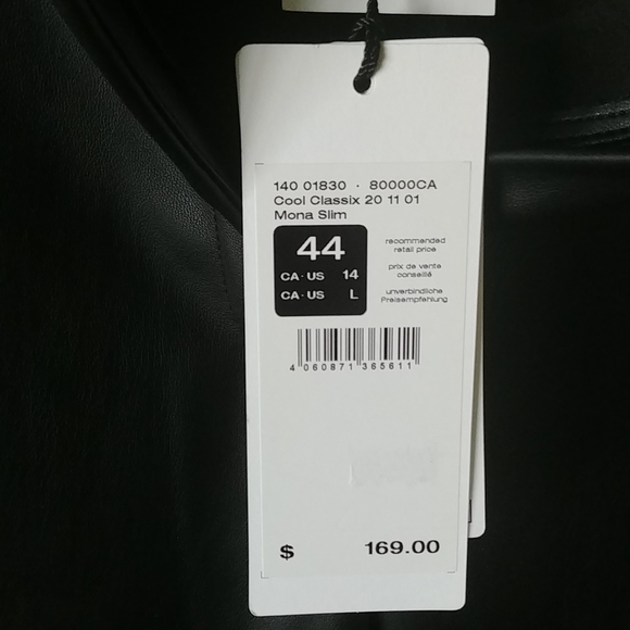 NWT, "OLSEN" BLACK PANTS, SIZE 44/ US L - Picture 4 of 13